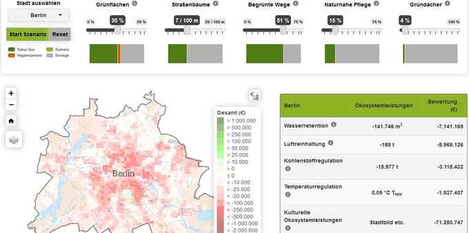 Screenshot der App "Stadtgrün Wertschätzen"