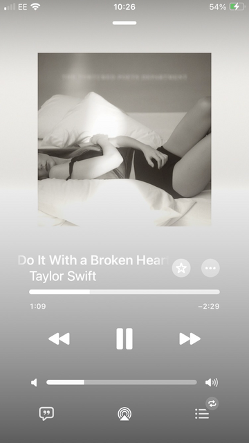Screenshot of my streaming I can do it with a broken heart by Taylor Swift 