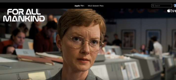 the apple tv landing page for for all mankind showing bad bitch Margo - i think pre defection? 