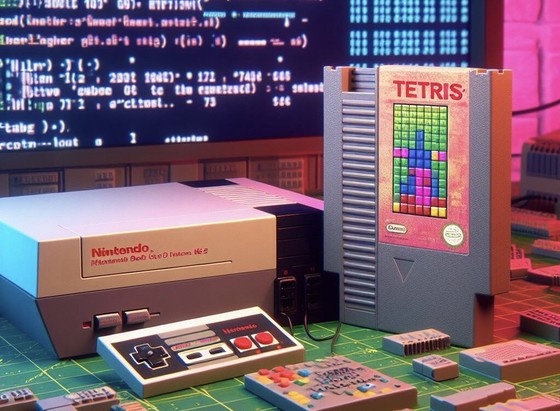 Fun with Controller Ports

Taking over a copy of NES Tetris is possible mostly due to the specific way the game crashes. Without going into too much detail, a crash in NES Tetris happens when the game's score handler takes too long to calculate a new score between frames, which can happen after level 155. When this delay occurs, a portion of the control code gets interrupted by the new frame-writing routine, causing it to jump to an unintended portion of the game's RAM to look for the next instruction.

Usually, this unexpected interrupt leads the code to jump to address the very beginning of RAM, where garbage data gets read as code and often leads to a quick crash. But players can manipulate this jump thanks to a little-known vagary in how Tetris handles potential inputs when running.