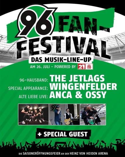 Werbung für das Hannover 96 Fan Festival am 26.07.2024