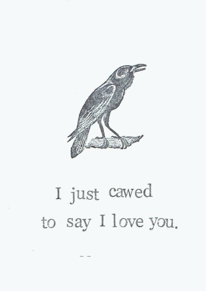 I just cawed to say I love you.