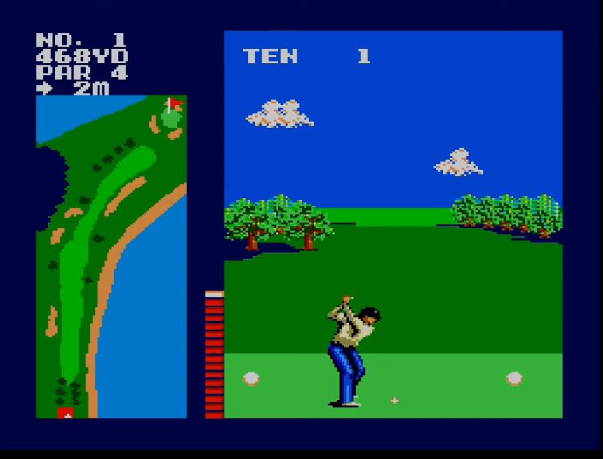 Gameplay screenshot of Great Golf for Sega Master System