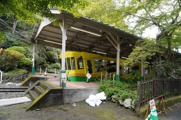 Standseilbahn in der Talstation