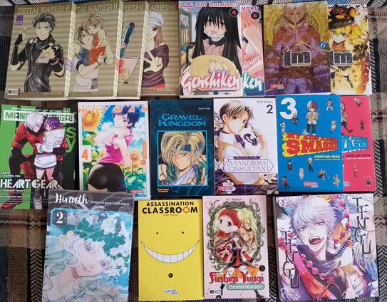 Gekaufte Mangas, viele gebraucht